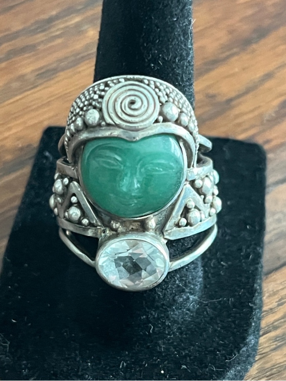 Vintage Sajen 925 silver ring "Goddess of Nature"